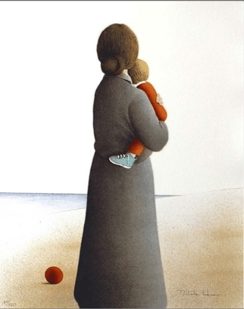 Michele Lehmann Mother And Child Limited Edition Stone Lithograph